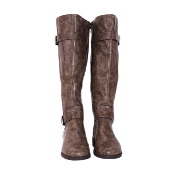 A2 AEROSOLES Mushroom Womens Size 8.5 Mid Calf Riding Boots Zip Up Brand New NIB - Picture 3 of 6